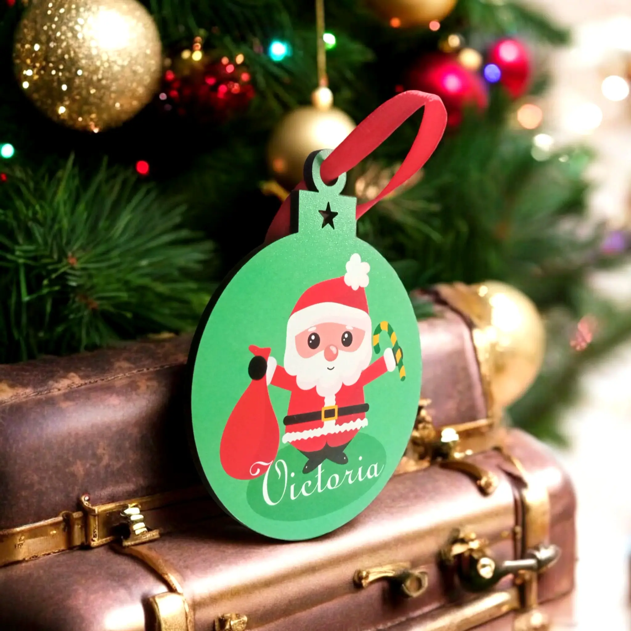 bola navidad papa noel con nombre