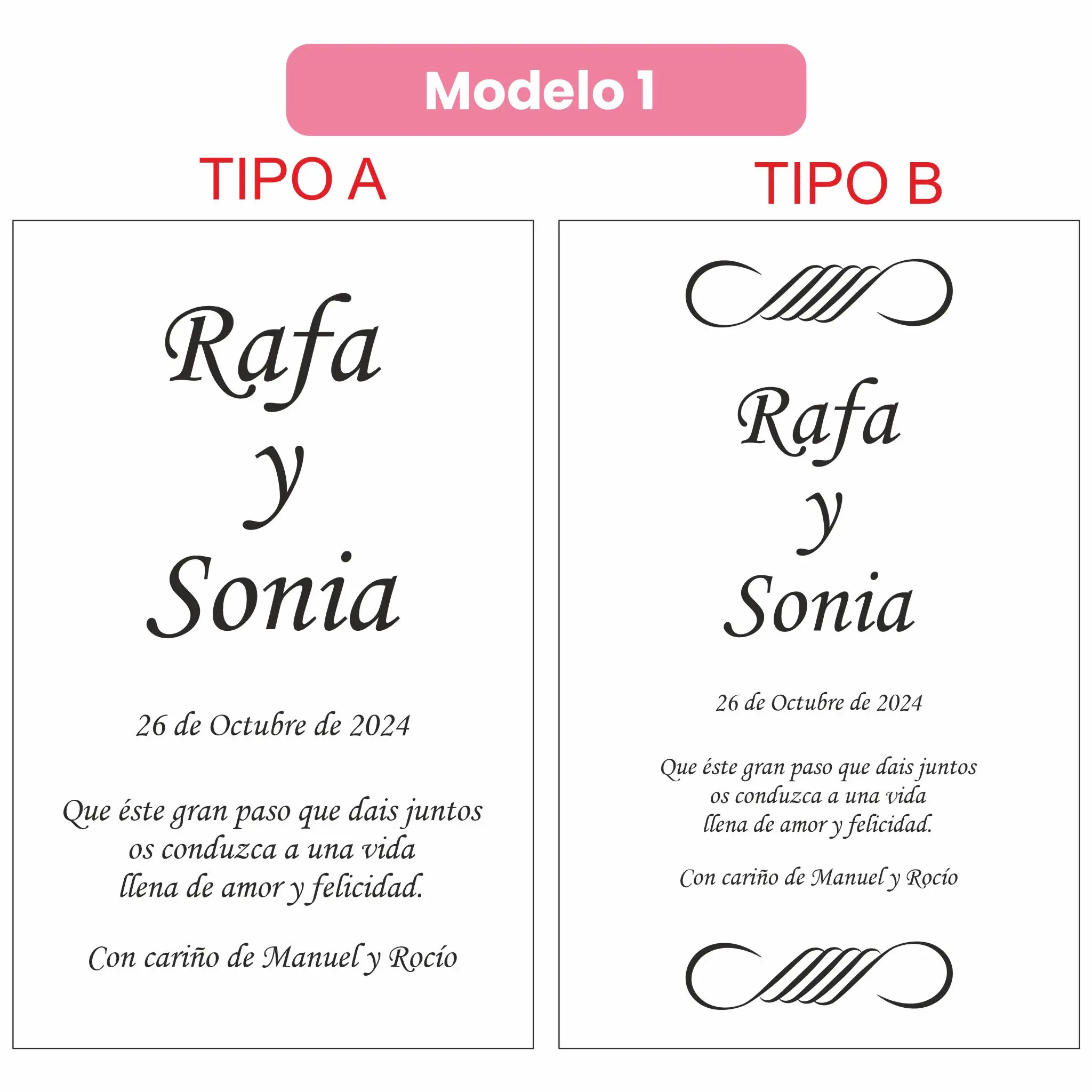 copas grabadas boda con caja modelo 1