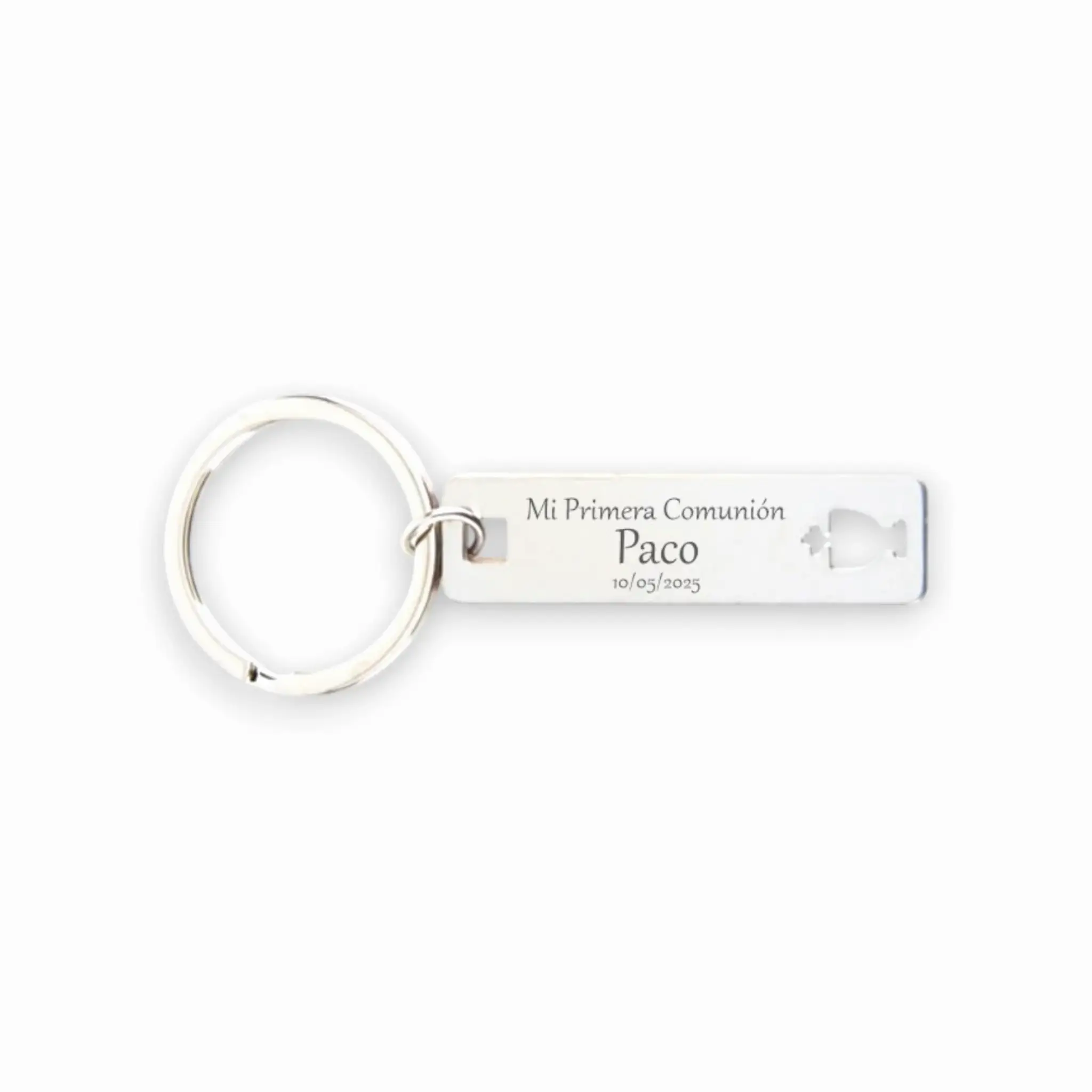 llavero caliz comunion personalizado
