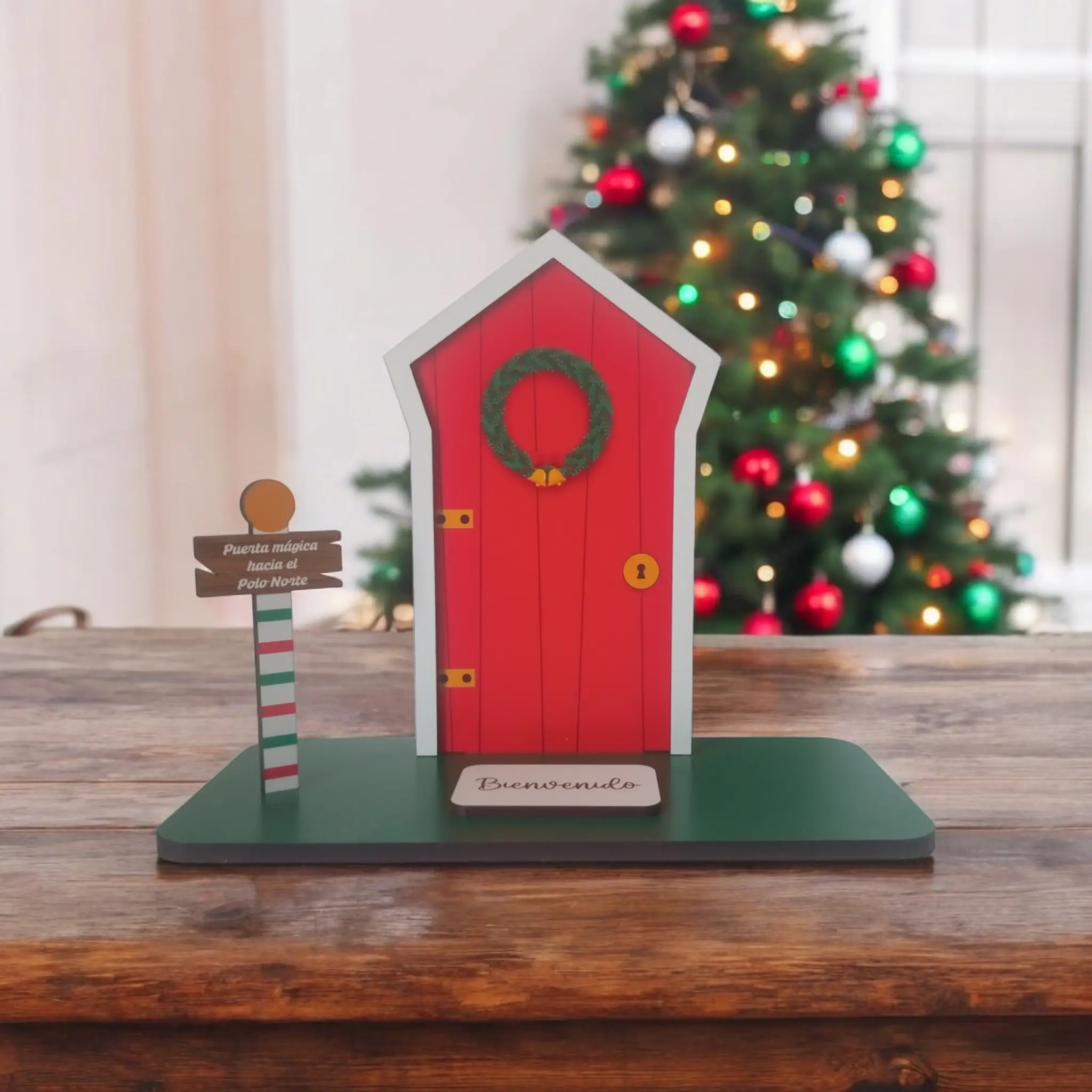 puerta elfo navidad